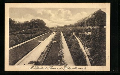 Ansichtskarte Mönchengladbach, Partie a. d. Hohenzollernstraße 