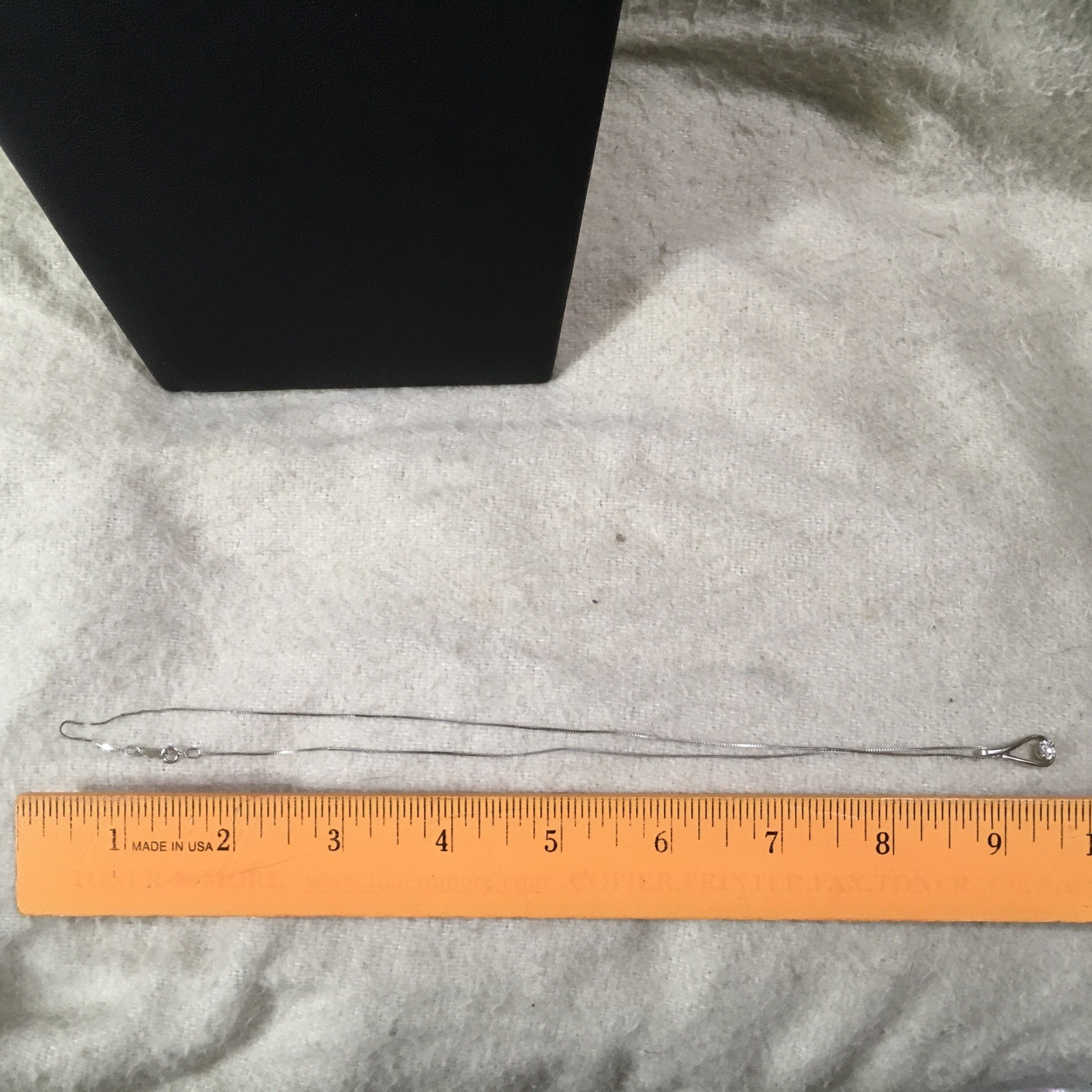 14K Solid White Gold 2.4 - Solid Necklace With Cl… - image 5