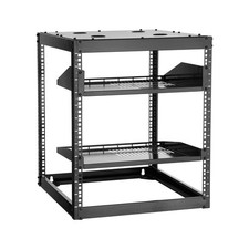 12U Open Frame Network Rack, 23 in Depth, Wall Mounted or Floor Standing Server
