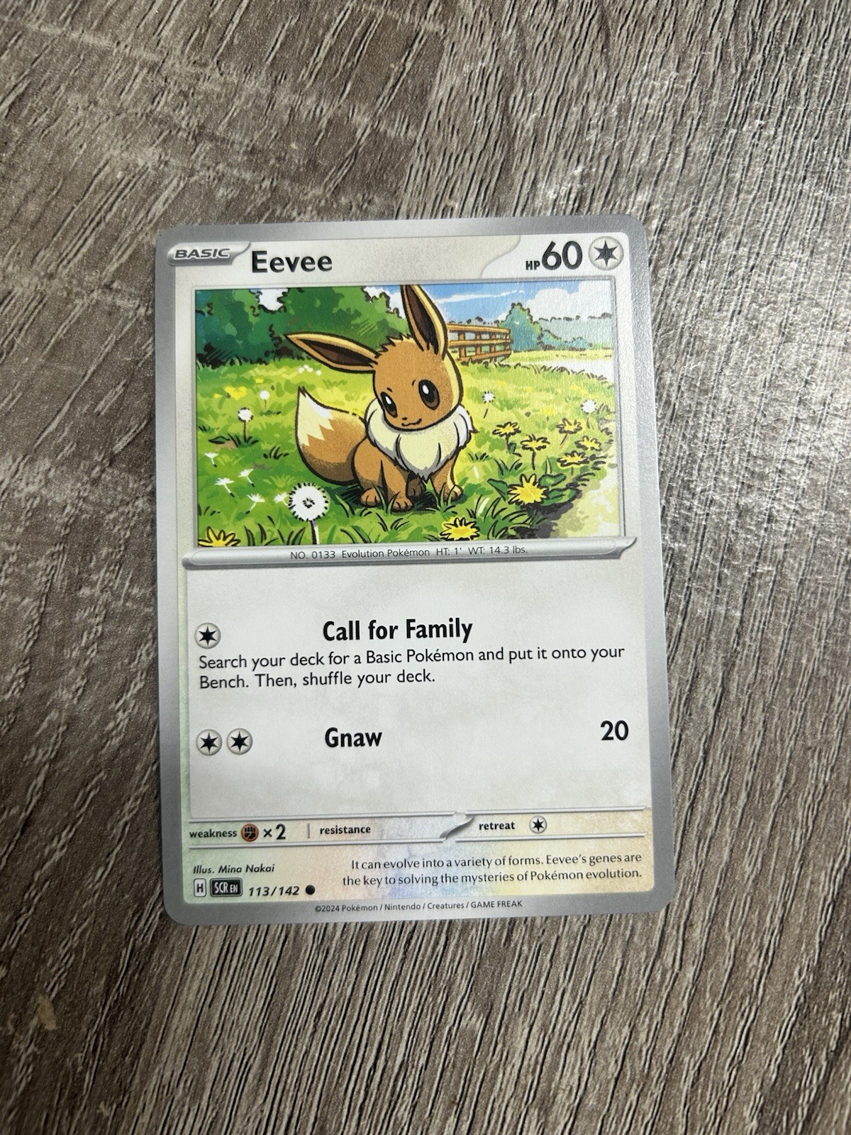 “Eevee” Pokemon Card