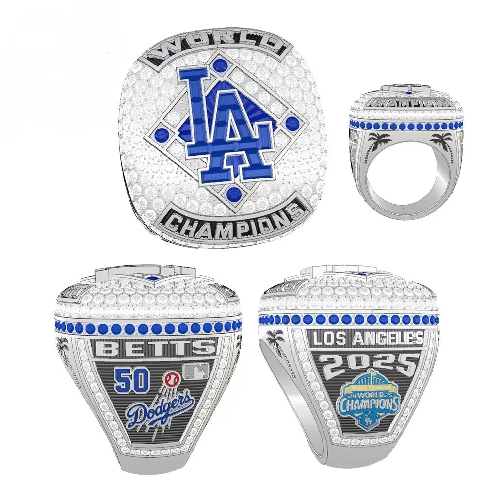 MLB SILVER925 RING Dodgers サイズ20 未使用 Los Angeles LA Dodgers Womens Adjustable Silver Crystal Acccent