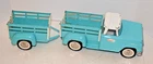 Vintage 1960's Tonka Turquoise Stake Pickup Truck and Trailer