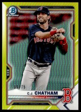 2021 Bowman Chrome C.J. Chatham Prospects Yellow /75
