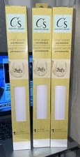 Lot Of 3 Crafter's Square Vinyl Paper Permanent 3 - 12"x48” Pastel Purple Rolls