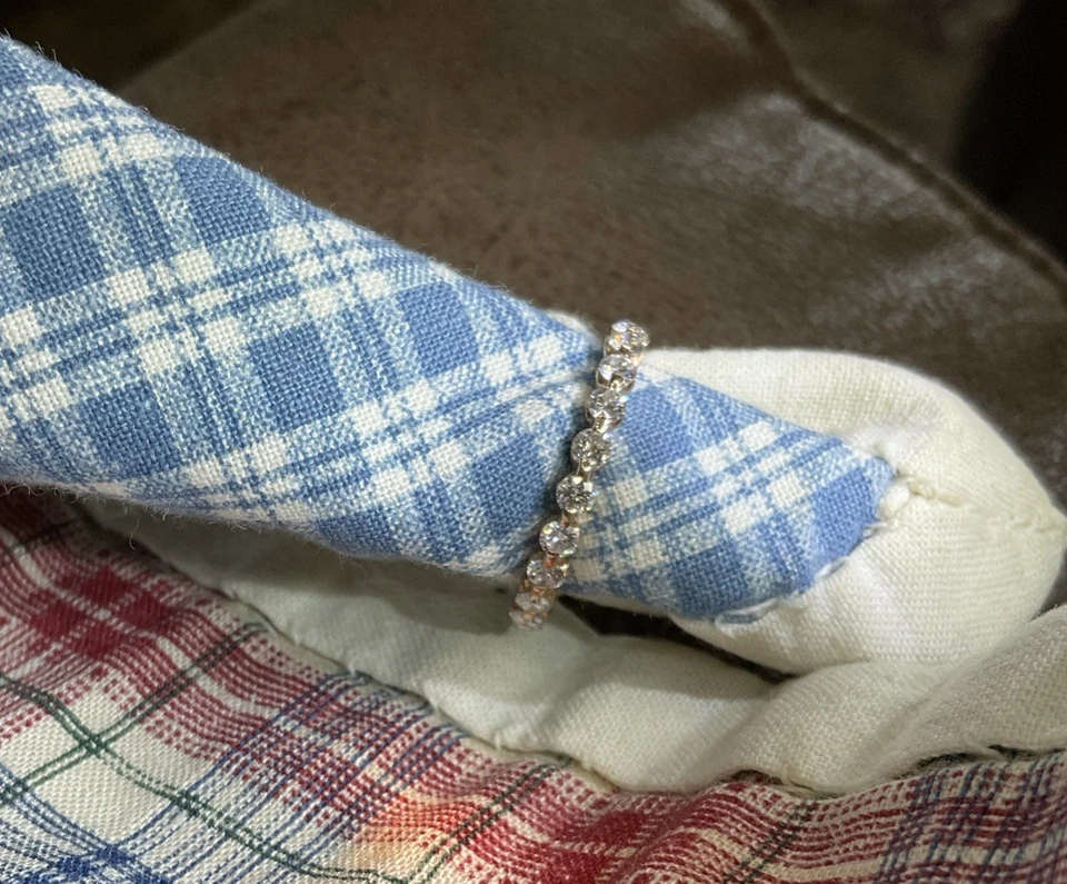 Кольцо вечности с плавающим бриллиантом из розового золота с голубым нилем.  Размер 5,5. .92 карата - Изображение 4 из 4