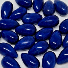 Vintage top drilled lapis lazuli teardrop gemstone bead -  15 x 9mm - pack of 1