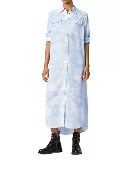 Women AllSaints Dress White Viscose 38 / M / 46 #4VMN