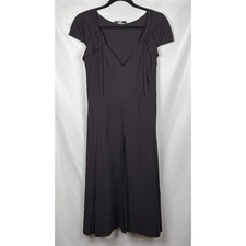 PRADA Sheath Dress 42 US 6-8 Old Money Aesthetic Brown Cap Sleeve Made in Italy