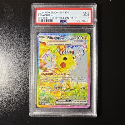 Pokémon TCG PSA 9 Pikachu EX Surging Sparks Special Illustration Card 238/191