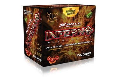 Xball Inferno 68 Caliber 1,000ct Paintballs, Orange Fill
