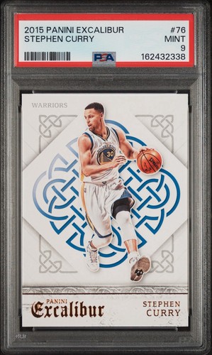 2015 PANINI EXCALIBUR #76 STEPHEN CURRY CARD WARRIORS PSA 9