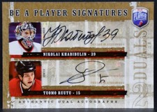 2006-07 UD Be A Player Signatures Duals Ruutu/Khabibulin D-KR Auto 5201