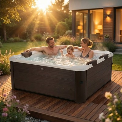 MSpa Outdoor Whirlpool Frame Tribeca mit App Steuerung Pool 6 Personen 160x65 cm