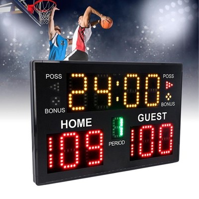 Basketball Electronic Scoreboard LED Multiple Modes Portable Digital Basketball