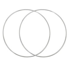 2Pcs Dream Catcher Rings, 7.9" Metal Hoops for Hanging Crafts DIY, Silver 7.6"