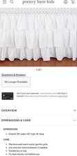 EUC Pottery Barn Kids 100 Cotton Crib Skirt White 3 Tier Ruffles 28  x52  x18  