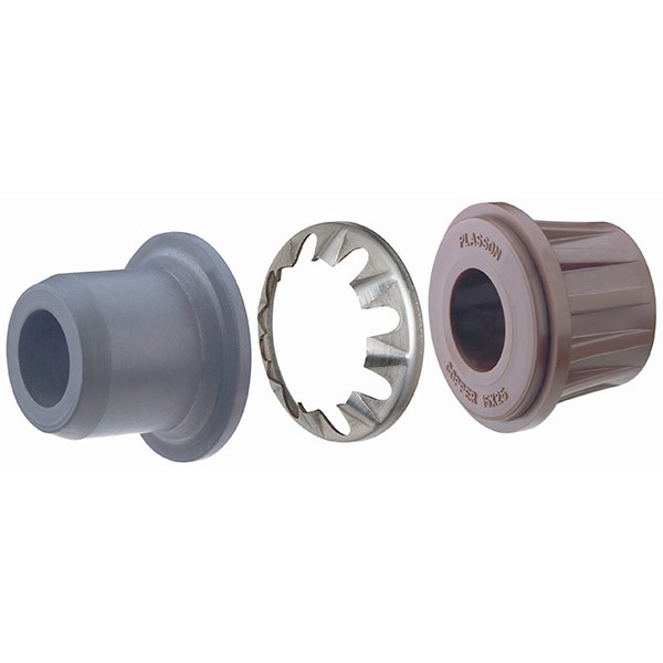 Plasson Copper Pipe Adaptor 20mm - 15mm (7438) - for Alkathene pipe