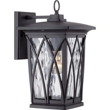 Quoizel GVR8408 Black Grover 1-Light Outdoor Wall Sconce