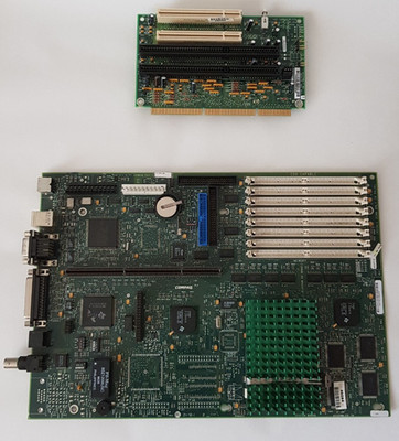 Compaq Deskpro 6000 Retro Mainboard Sockel 7  + ISA/PCI Riser Karte+ Pentium133