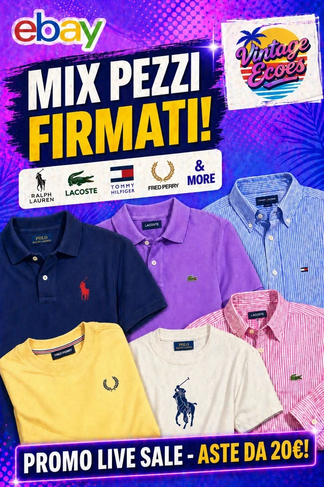 MIX SECOND HAND uomo 15/20€: camicie, t-shirt, polo - Ralph, Lacoste, Fred.