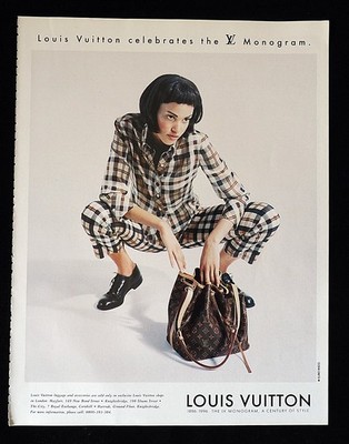 Original Vintage Reklame. LOUIS VUITTON a Century of the LV Monogram