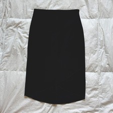 Vintage 90s y2k black asymmetric midi skirt size s fairy gothic