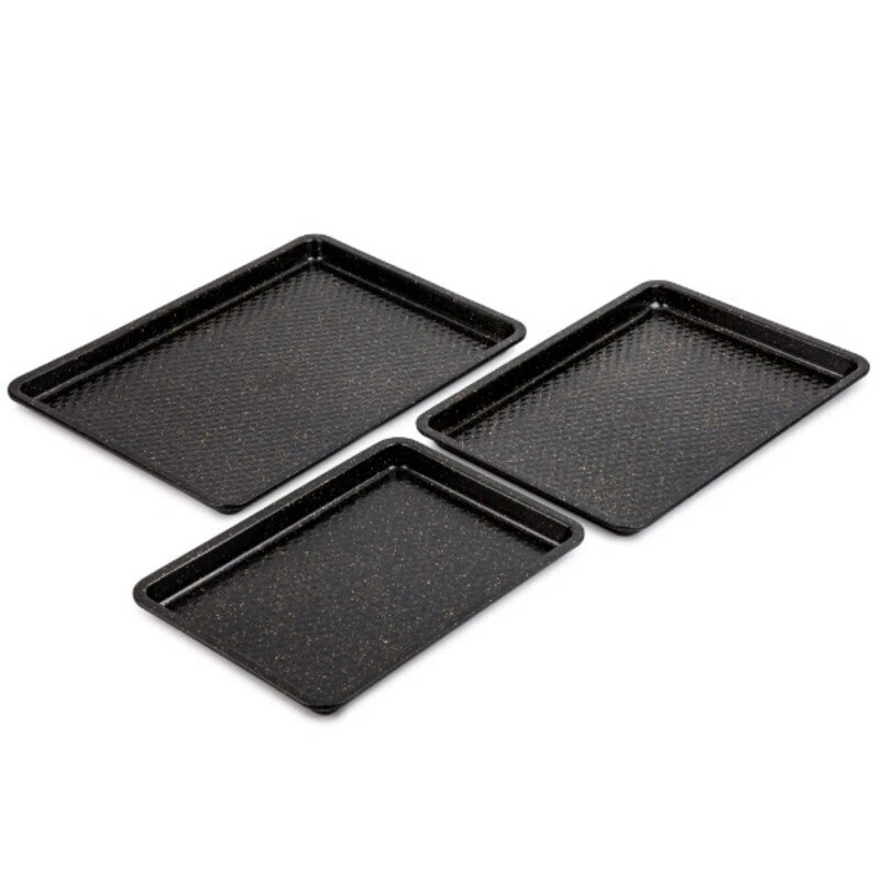 Nonstick Sheet Pan 3-Piece Set Baking Grilling Home Picnic Camping Pans Sturdy