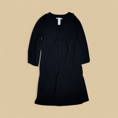Laundry By Design Black Matte scoop neck Jersey midi Dress