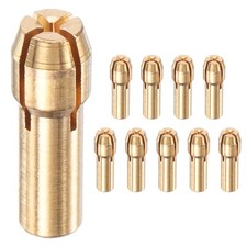 10-Pack Brass Drill Chuck, Quick Change 1mm for Rotary Tools 4.8mm Tail Dia