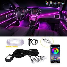 Interior Car Led Strip Lights Rgb 5 In 1 Car Neon Led Decor Ambient Lighting Kit