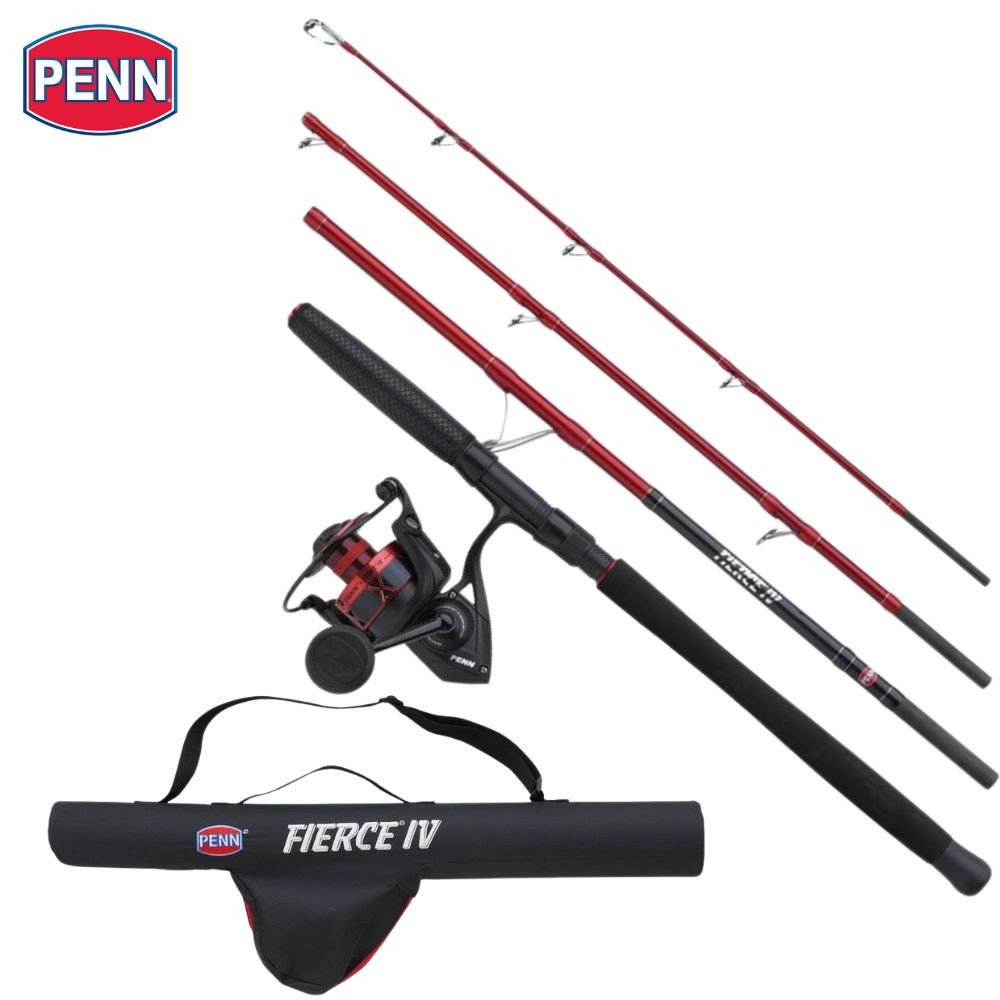 PENN Barco de Agua Salada Caña de Pescar-Carrete Viaje Combo FIERCE IV 30-50l...