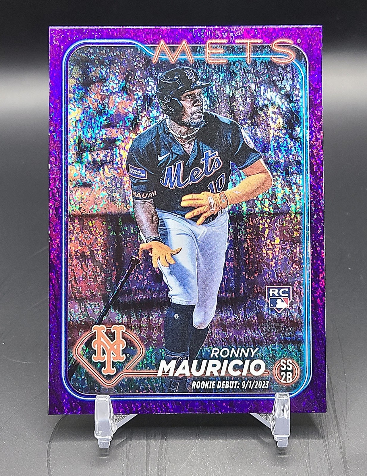 2024 Topps Update Ronny Mauricio RC Rookie Debut Purple Foil #261/799 NY Mets