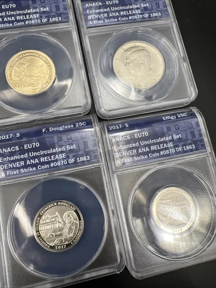 Complete 10 Coin 2017 S Enhanced Uncirculated Set ANACS EU70 Denver ANA Release - Image 4 of 4