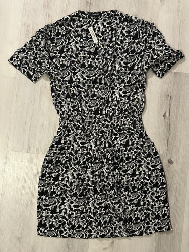 NWT Madewell Women’s Size 2 Blouson Mini Shirtdress Crepe Black NR776