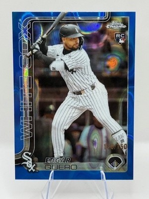 2025 Topps Chrome Edgar Quero Rookie Blue Lava Refractor /150 RC White Sox SP