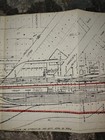 Peoria Ill Railroad Yard Map Vintage Two Color 61" Long — photo 4