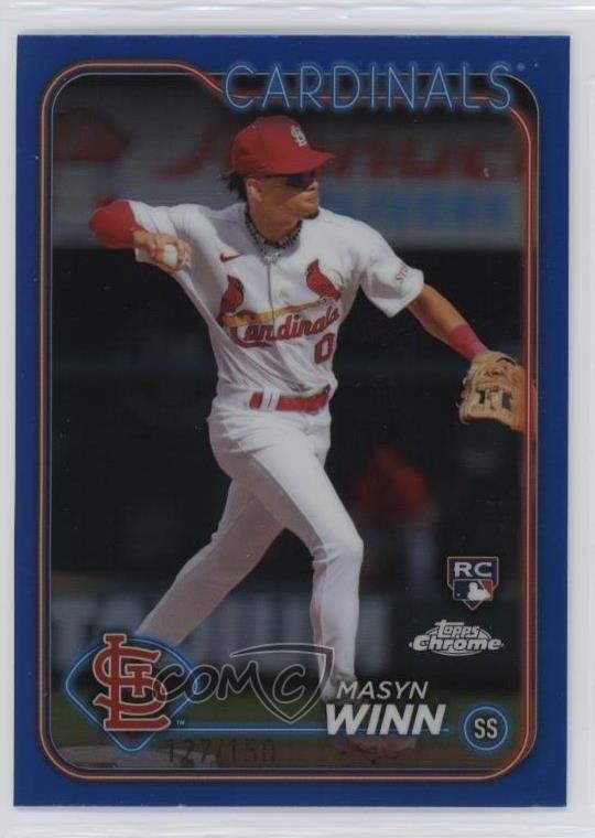 2024 Topps Chrome Blue Refractor /150 Masyn Winn #189 Rookie RC
