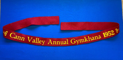1952 Cann Valley Annual Gymkhana Sash Vintage Equestrian Sporting Event