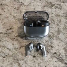 Silver Wireless Bluetooth In-Ear Earbuds with Charging Case