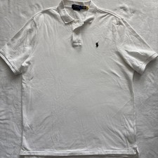 POLO RALPH LAUREN Iconic Lightweight Classic Fit Pony White Large Preppy