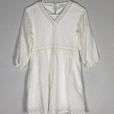 Chelsea  Violet White Textured Girl's Dress Size Medium