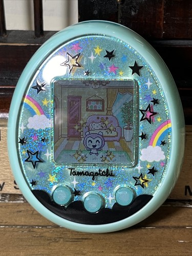 Bandai Tamagotchi On Magic Green Shell Rare English Release Working Tested Clean
