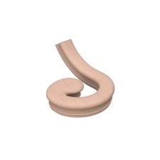 Stair Parts 7030 Unfinished Red Oak Left-Hand Volute Handrail Fitting