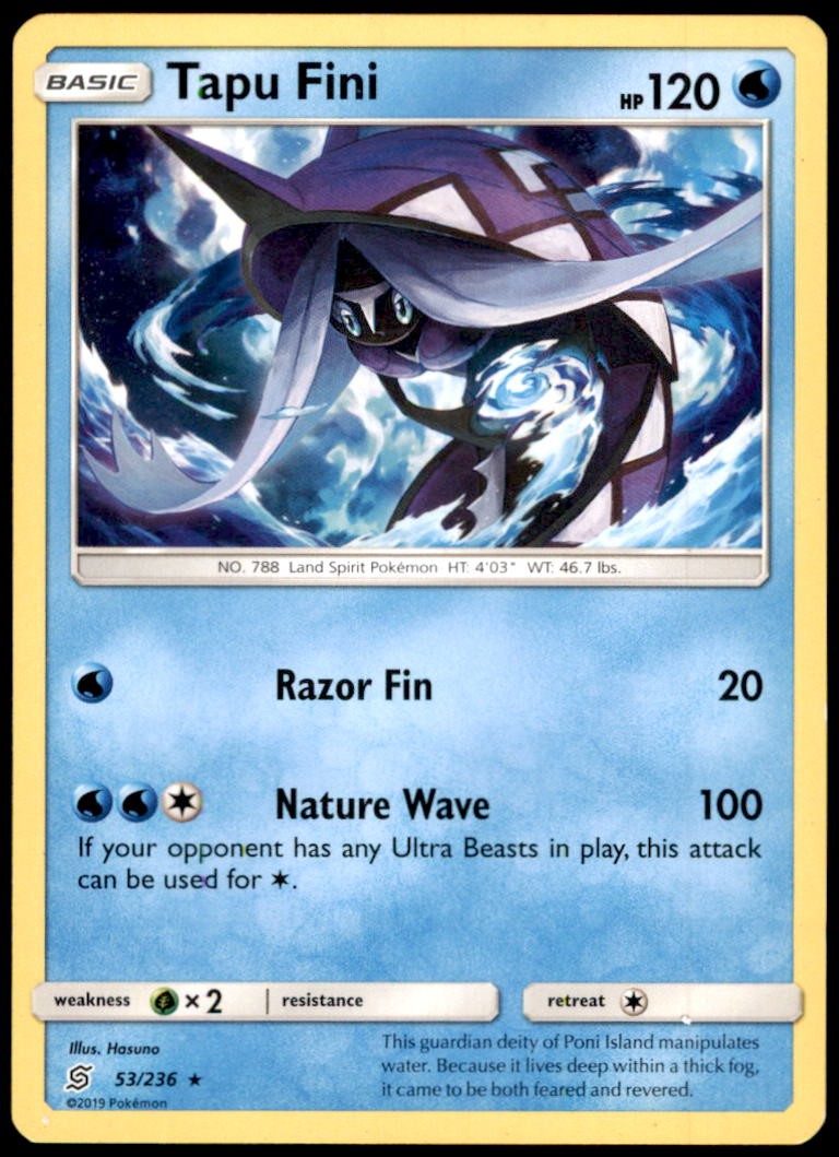 Pokemon - Tapu Fini #53/236 - SM - Unified Minds Rare