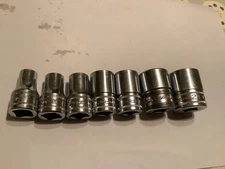 Snap On TWM  various 1/2"dr 6pt shallow chrome sockets 