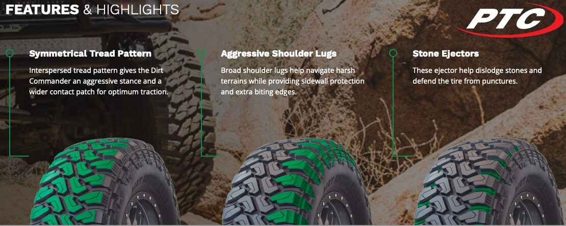 5 NEW 35X12.50R22 Centennial Dirt Commander M/T 12 ply Mud Tires