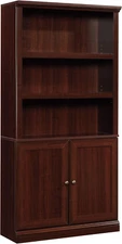 Miscellaneous Storage Bookcase with Doors/ Book Shelf, Select Cherry Finish