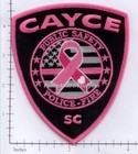 South Carolina - Cayce Public Safety Fire Police Sc Dept Patch Pnk Breast Cancer