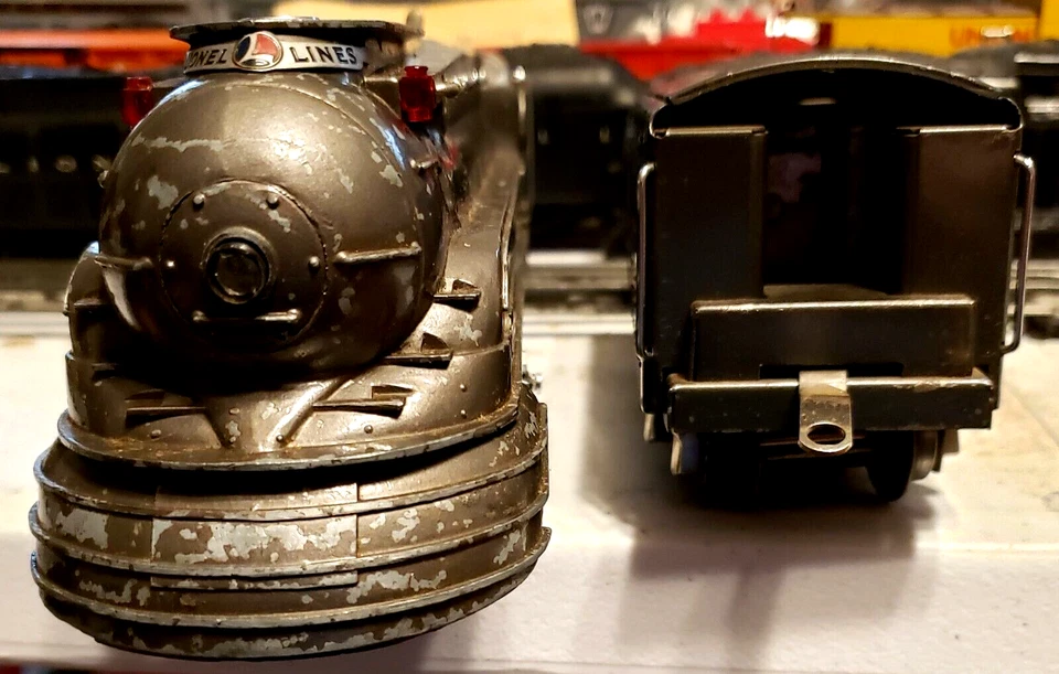 Lionel GUNMETAL 238E LOCO E 2225W TENDER EM BOM ESTADO, FUNCIONA BEM! - Imagem 4 de 4