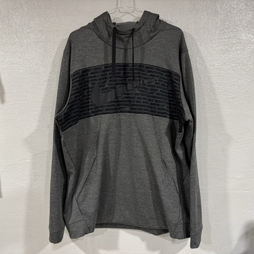 Nike Therma Dri Fit GFX Pullover Hoodie grau Fronttasche BV2764-071